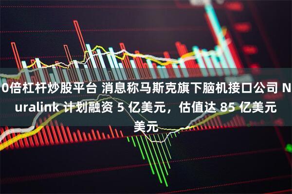 10倍杠杆炒股平台 消息称马斯克旗下脑机接口公司 Neuralink 计划融资 5 亿美元，估值达 85 亿美元