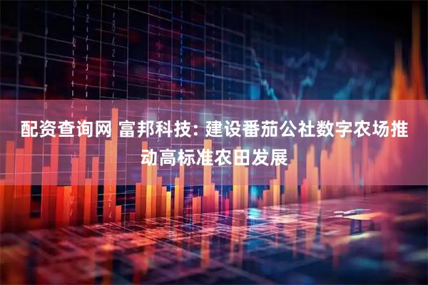 配资查询网 富邦科技: 建设番茄公社数字农场推动高标准农田发展